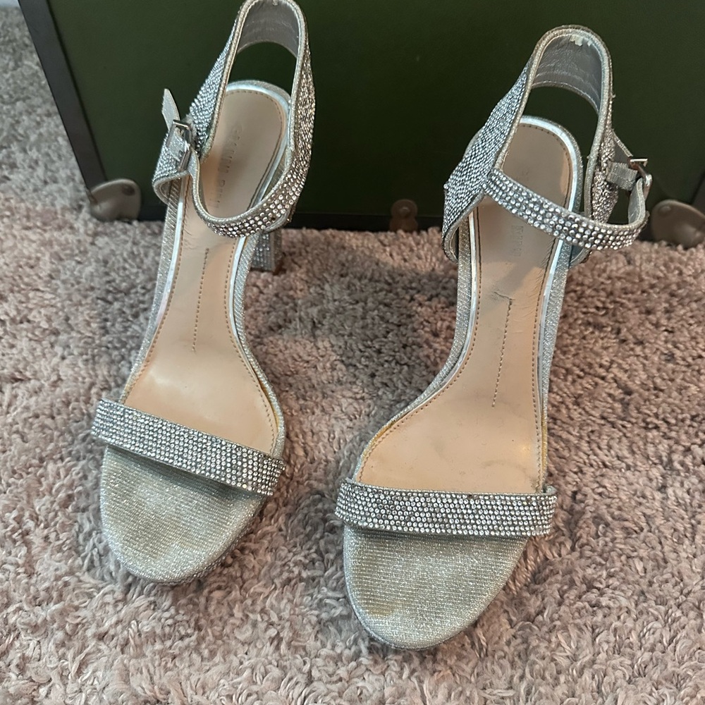 Gianni Bini Glittering Silver Heels